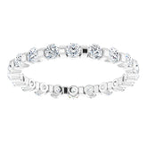 Platinum 1 CTW Natural Diamond Eternity Band Size 6