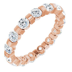 14K Rose 1 1/2 CTW Natural Diamond Eternity Band Size 6 14K Rose 1 1/2 CTW Natural Diamond Eternity Band Size 6