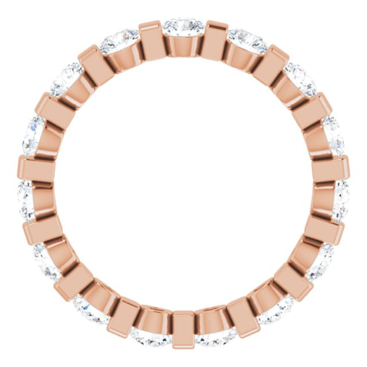14K Rose 1 1/2 CTW Natural Diamond Eternity Band Size 6 14K Rose 1 1/2 CTW Natural Diamond Eternity Band Size 6