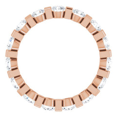 14K Rose 1 1/2 CTW Natural Diamond Eternity Band Size 6 14K Rose 1 1/2 CTW Natural Diamond Eternity Band Size 6