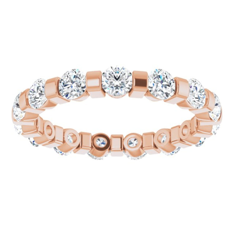 14K Rose 1 1/2 CTW Natural Diamond Eternity Band Size 6 14K Rose 1 1/2 CTW Natural Diamond Eternity Band Size 6