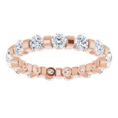 14K Rose 1 1/2 CTW Natural Diamond Eternity Band Size 6 14K Rose 1 1/2 CTW Natural Diamond Eternity Band Size 6