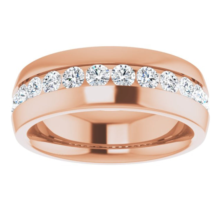14K Rose 1 3/8 CTW Natural Diamond Band 14K Rose 1 3/8 CTW Natural Diamond Band