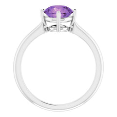 14K White Natural Amethyst Ring 14K White Natural Amethyst Ring