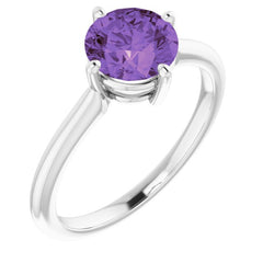 Platinum Natural Amethyst Ring Platinum Natural Amethyst Ring