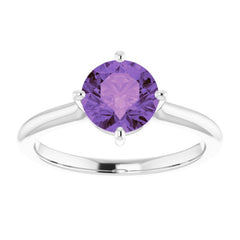 Platinum Natural Amethyst Ring Platinum Natural Amethyst Ring