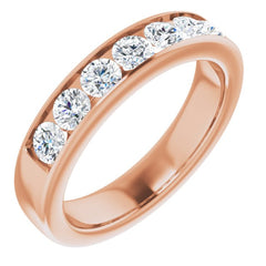 14K Rose 1 1/2 CTW Natural Diamond Band 14K Rose 1 1/2 CTW Natural Diamond Band