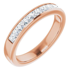 14K Rose 1 1/6 CTW Natural Diamond Band 14K Rose 1 1/6 CTW Natural Diamond Band