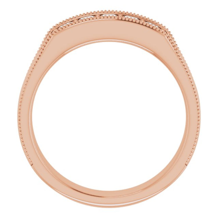 14K Rose 1/2 CTW Natural Diamond Milgrain Band 14K Rose 1/2 CTW Natural Diamond Milgrain Band