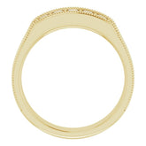 14K Yellow 1/2 CTW Natural Diamond Milgrain Band