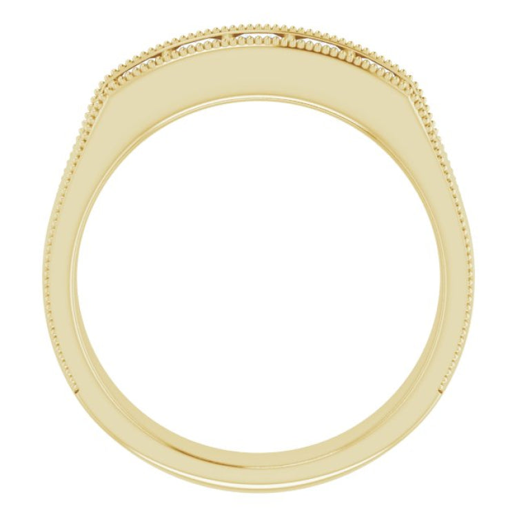 14K Yellow 3/4 CTW Natural Diamond Milgrain Band 14K Yellow 3/4 CTW Natural Diamond Milgrain Band