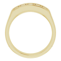 14K Yellow 3/4 CTW Natural Diamond Milgrain Band 14K Yellow 3/4 CTW Natural Diamond Milgrain Band