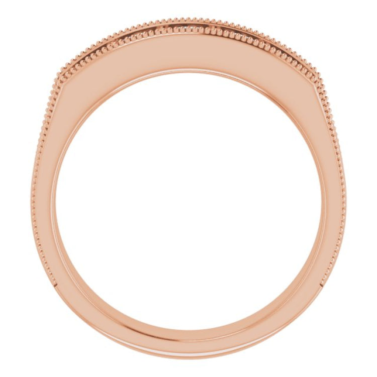 14K Rose 1 CTW Natural Diamond Milgrain Band 14K Rose 1 CTW Natural Diamond Milgrain Band