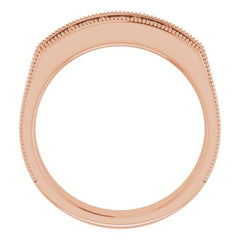 14K Rose 1 CTW Natural Diamond Milgrain Band 14K Rose 1 CTW Natural Diamond Milgrain Band