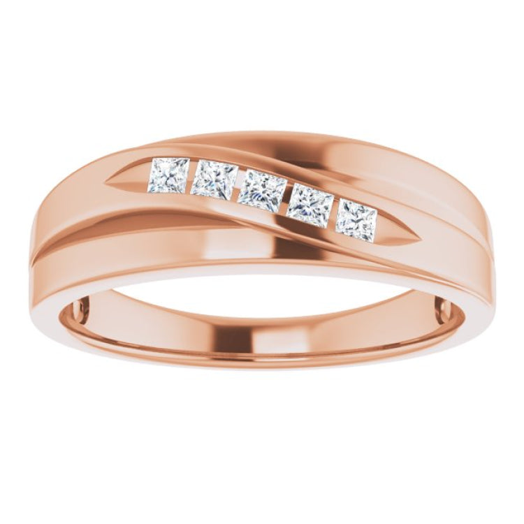 14K Rose 1/4 CTW Natural Diamond Band 14K Rose 1/4 CTW Natural Diamond Band