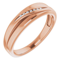 14K Rose .03 CTW Natural Diamond Band 14K Rose .03 CTW Natural Diamond Band