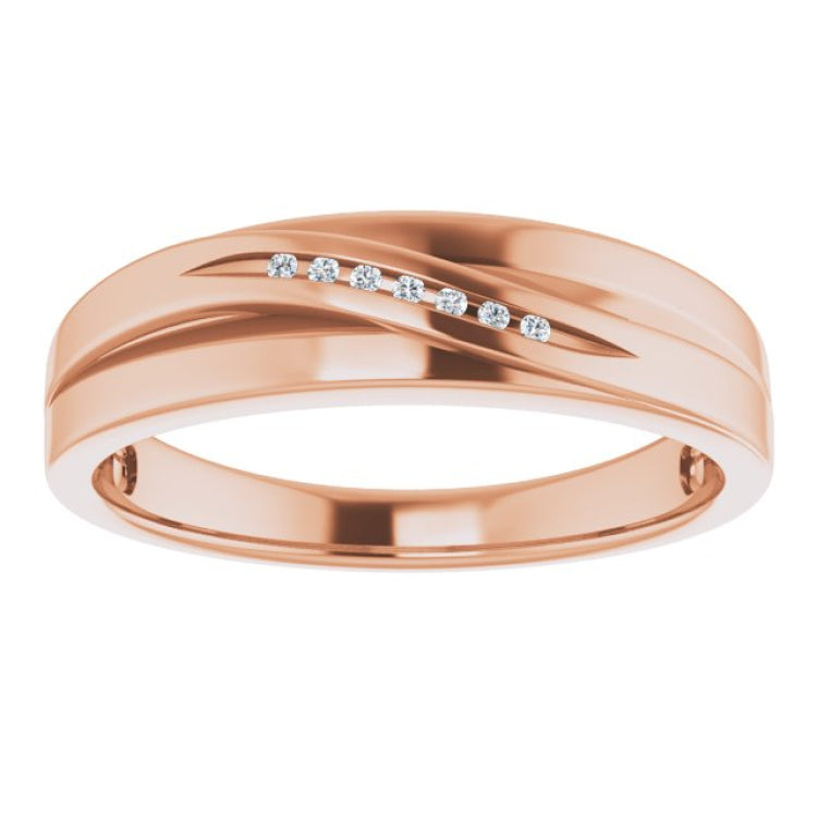 14K Rose .03 CTW Natural Diamond Band 14K Rose .03 CTW Natural Diamond Band