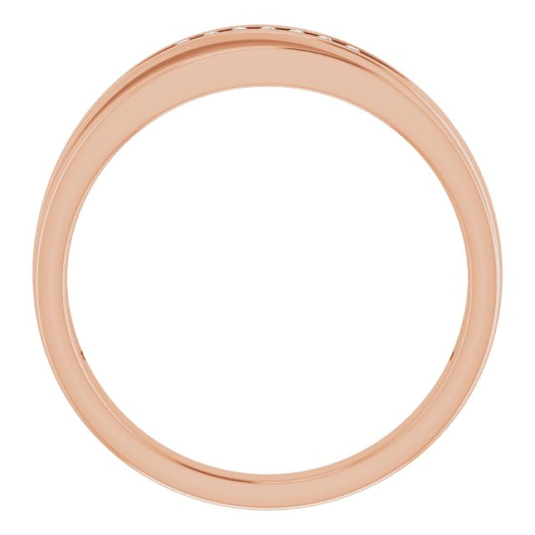 14K Rose .05 CTW Natural Diamond Band 14K Rose .05 CTW Natural Diamond Band