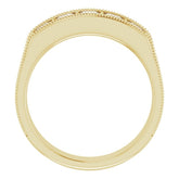 14K Yellow 1 1/4 CTW Natural Diamond Milgrain Band