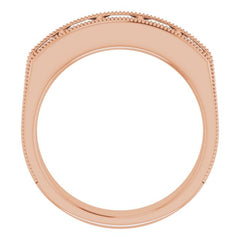 14K Rose 1 9/10 CTW Natural Diamond Milgrain Band 14K Rose 1 9/10 CTW Natural Diamond Milgrain Band