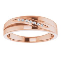 14K Rose .06 CTW Natural Diamond Band 14K Rose .06 CTW Natural Diamond Band