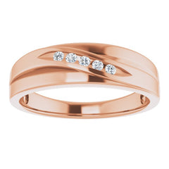14K Rose 1/10 CTW Natural Diamond Band 14K Rose 1/10 CTW Natural Diamond Band