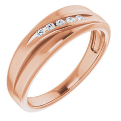 14K Rose 1/10 CTW Natural Diamond Band 14K Rose 1/10 CTW Natural Diamond Band