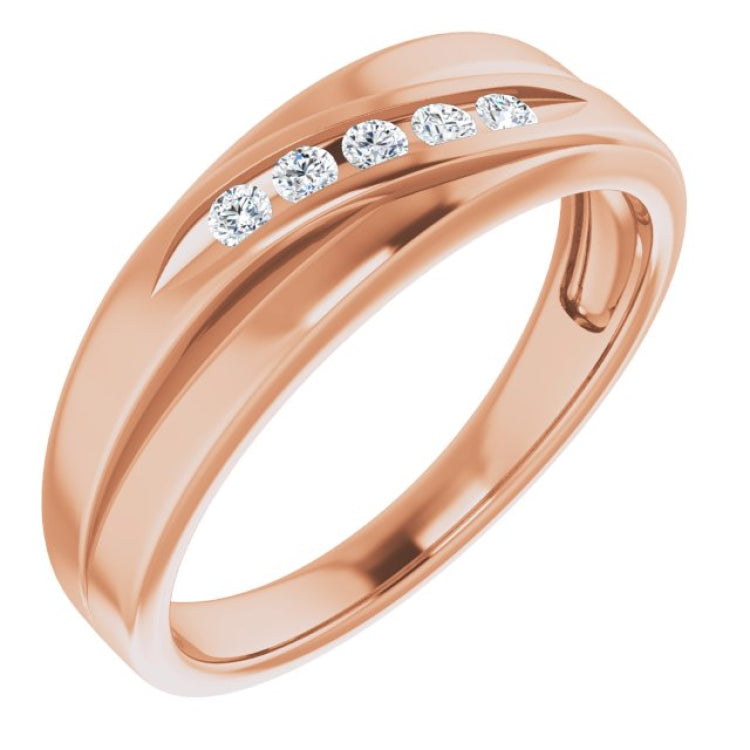 14K Rose 1/6 CTW Natural Diamond Band 14K Rose 1/6 CTW Natural Diamond Band