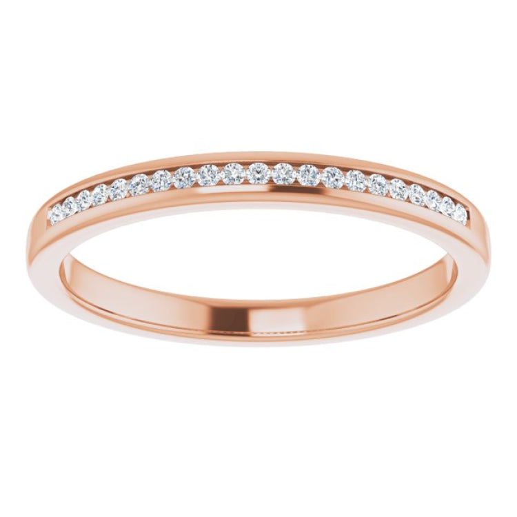 14K Rose 1/10 CTW Natural Diamond Band 14K Rose 1/10 CTW Natural Diamond Band