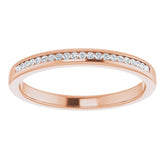 14K Rose 1/10 CTW Natural Diamond Band