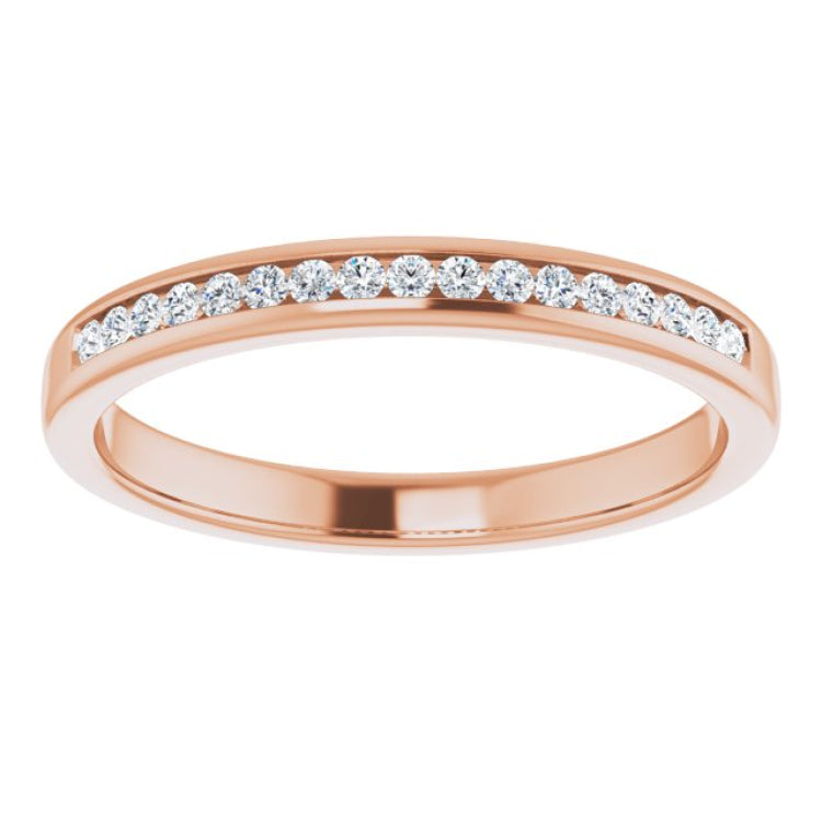 14K Rose 1/4 CTW Natural Diamond Band 14K Rose 1/4 CTW Natural Diamond Band
