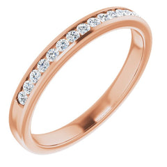 14K Rose 1/3 CTW Natural Diamond Band 14K Rose 1/3 CTW Natural Diamond Band