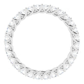 14K White 1 3/8 CTW Natural Diamond Eternity Band