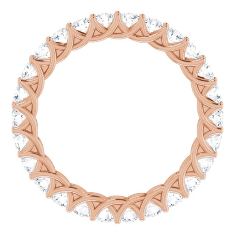 14K Rose 1 1/2 CTW Natural Diamond Eternity Band 14K Rose 1 1/2 CTW Natural Diamond Eternity Band