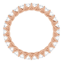 14K Rose 1 1/2 CTW Natural Diamond Eternity Band 14K Rose 1 1/2 CTW Natural Diamond Eternity Band