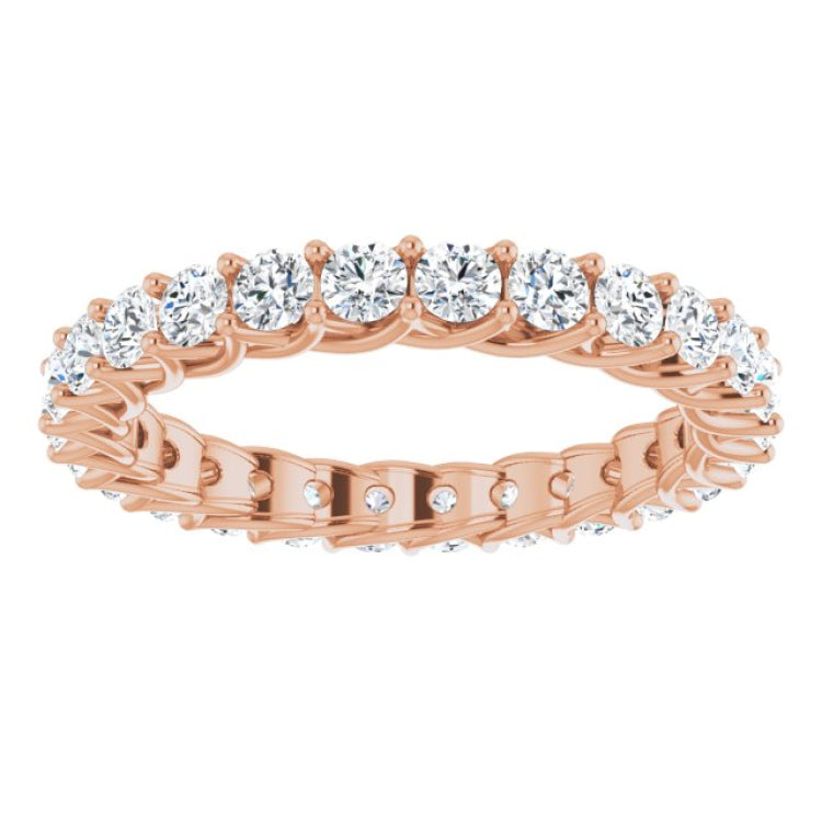 14K Rose 1 1/2 CTW Natural Diamond Eternity Band 14K Rose 1 1/2 CTW Natural Diamond Eternity Band