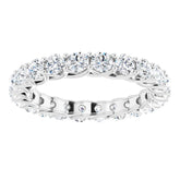 Platinum 2 CTW Natural Diamond Eternity Band