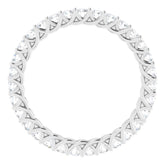 14K White 9/10 CTW Natural Diamond Eternity Band