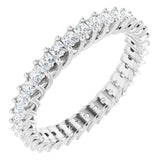 14K White 1 1/6 CTW Natural Diamond Eternity Band