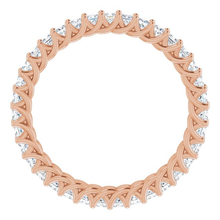 14K Rose 1 1/6 CTW Natural Diamond Eternity Band 14K Rose 1 1/6 CTW Natural Diamond Eternity Band