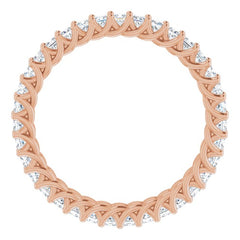 14K Rose 1 1/6 CTW Natural Diamond Eternity Band 14K Rose 1 1/6 CTW Natural Diamond Eternity Band