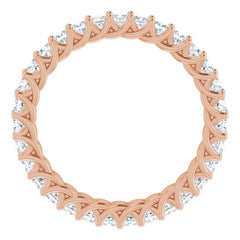 14K Rose 1 1/2 CTW Natural Diamond Eternity Band 14K Rose 1 1/2 CTW Natural Diamond Eternity Band