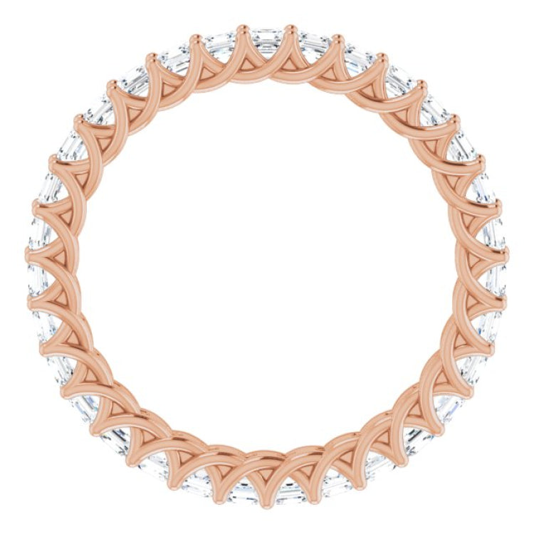 14K Rose 1 1/2 CTW Natural Diamond Eternity Band Size 7 14K Rose 1 1/2 CTW Natural Diamond Eternity Band Size 7