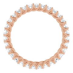 14K Rose 1 1/2 CTW Natural Diamond Eternity Band Size 7 14K Rose 1 1/2 CTW Natural Diamond Eternity Band Size 7