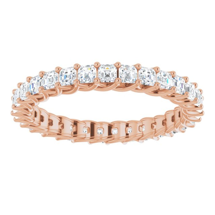 14K Rose 1 1/2 CTW Natural Diamond Eternity Band Size 7 14K Rose 1 1/2 CTW Natural Diamond Eternity Band Size 7