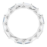 14K White 1 5/8 CTW Natural Diamond Eternity Band Size 7