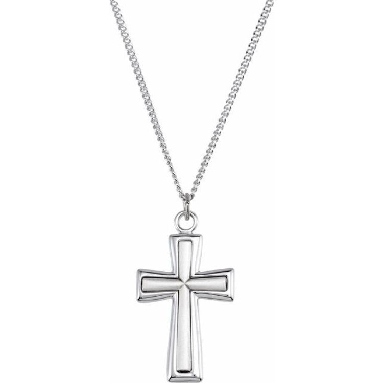 Sterling Silver Cross 24" Necklace Sterling Silver Cross 24" Necklace