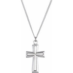 Sterling Silver Cross 24" Necklace Sterling Silver Cross 24" Necklace
