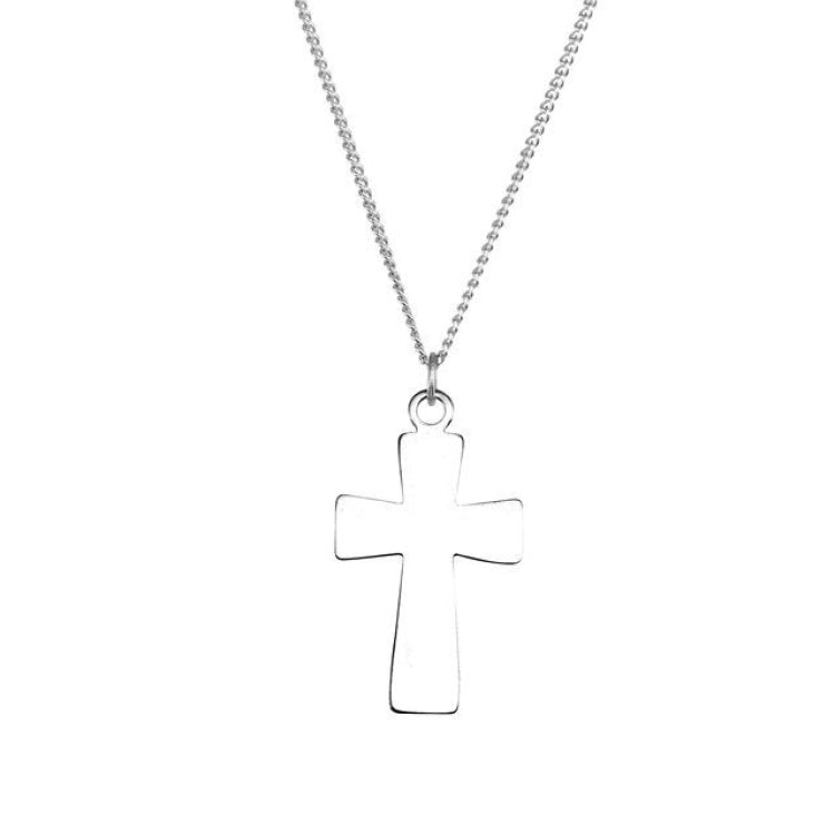 Sterling Silver Cross 24" Necklace Sterling Silver Cross 24" Necklace