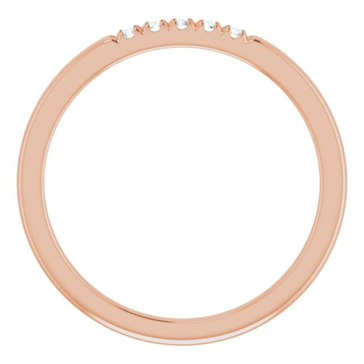 14K Rose .07 CTW Natural Diamond French-Set Anniversary Band 14K Rose .07 CTW Natural Diamond French-Set Anniversary Band